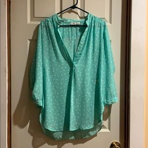 semi button down blouse